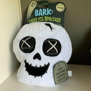 Bark Skull Halloween Dog Toy Fetch Eye Pop Skeleton Tails Boneyard 3 Pc Gift NWT